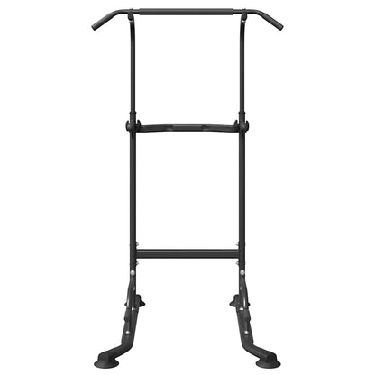 Power Tower Dip Station – Multifunktionale Klimmzug- & Dip-Station, höhenverstellbar 160–210 cm – Schwarz