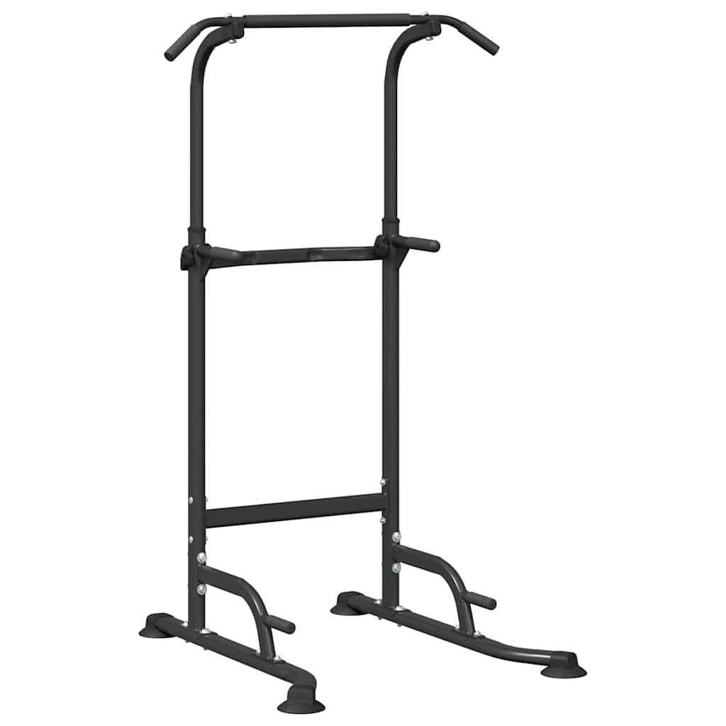 Power Tower Dip Station – Multifunktionale Klimmzug- & Dip-Station, höhenverstellbar 160–210 cm – Schwarz