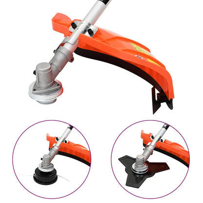4-in-1 Garten Multitool 52 cm³ – Freischneider, Rasentrimmer & Heckenschere mit 1,45 kW – Orange